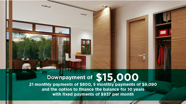 Downpayment of  $15,000