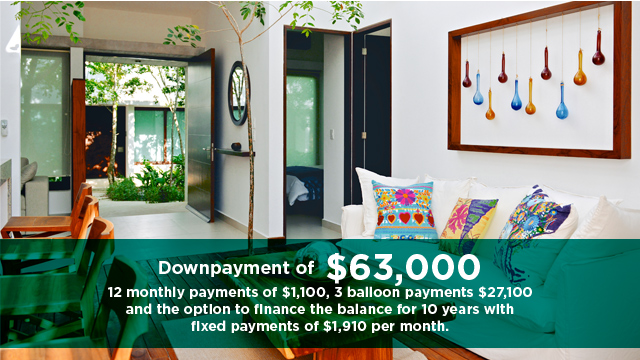 Downpayment of  $63,000