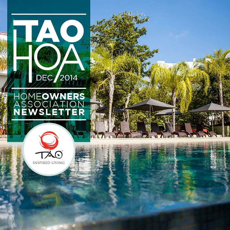 TAO Homeowners Newsletter | December 2014 | TAO Inspired Living