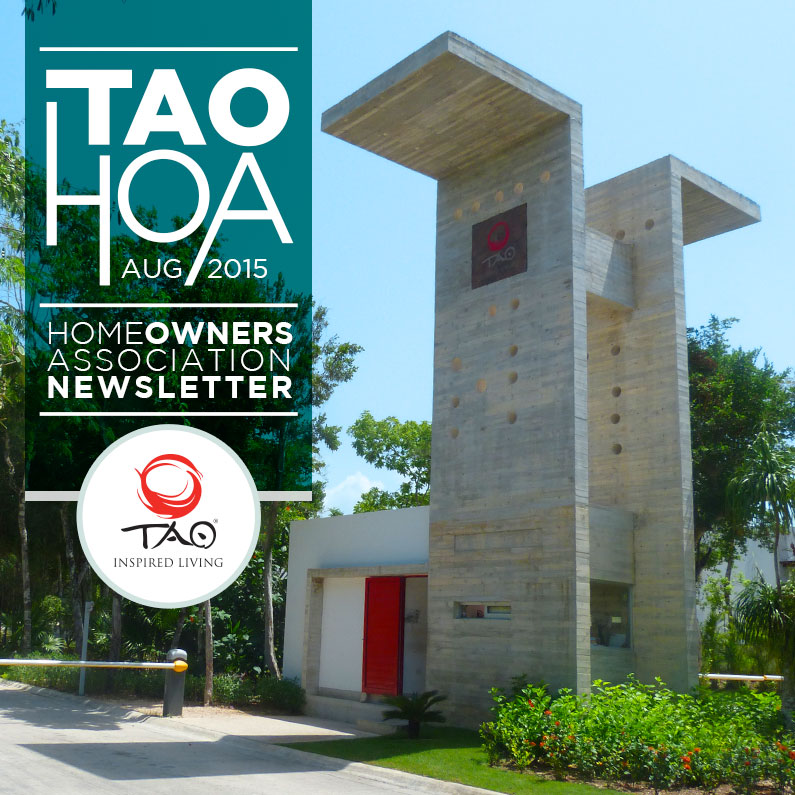 TAO Homeowners Newsletter | August 2015 | TAO Inspired Living