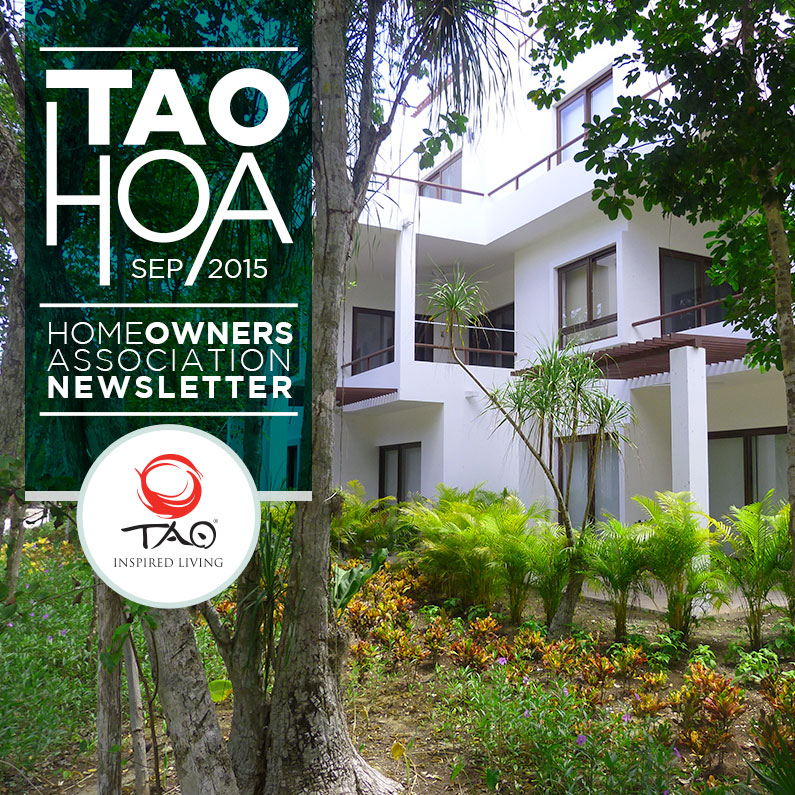 TAO Homeowners Newsletter | September 2015 | TAO Inspired Living