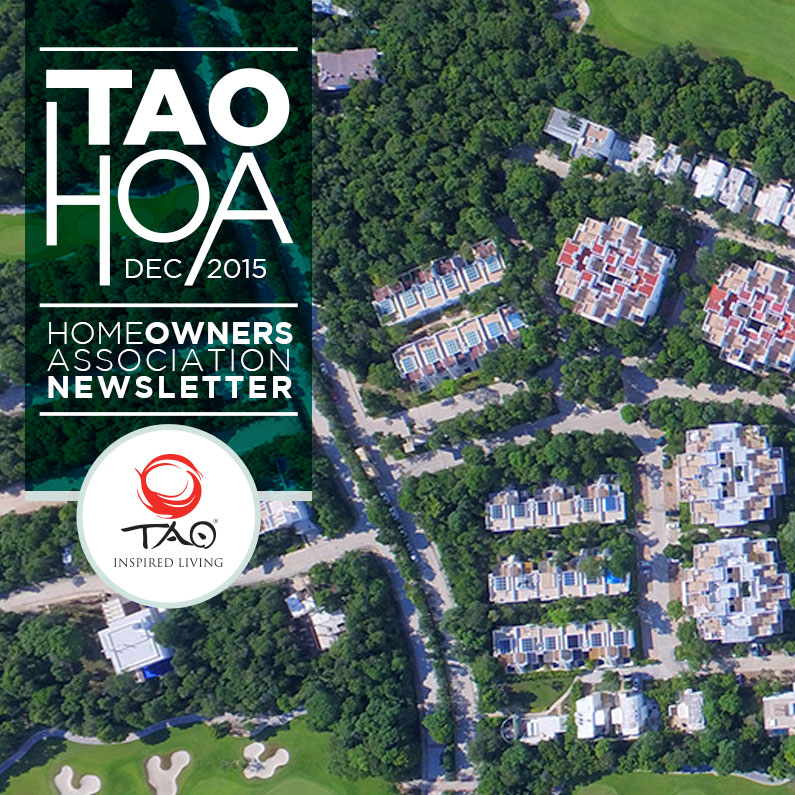 TAO Homeowners Newsletter | December 2015 | TAO Inspired Living